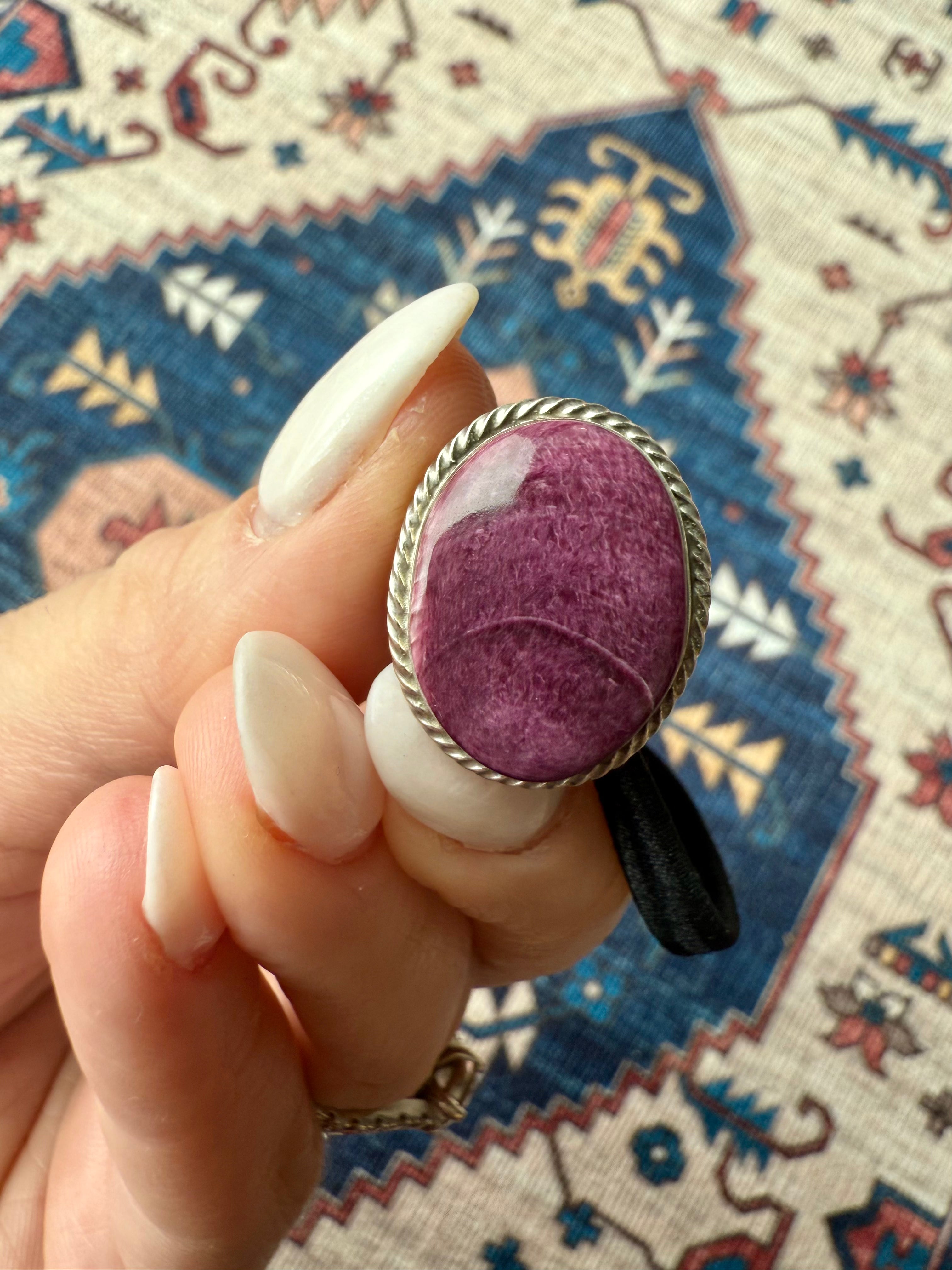 Purple Spiny Hair Tie