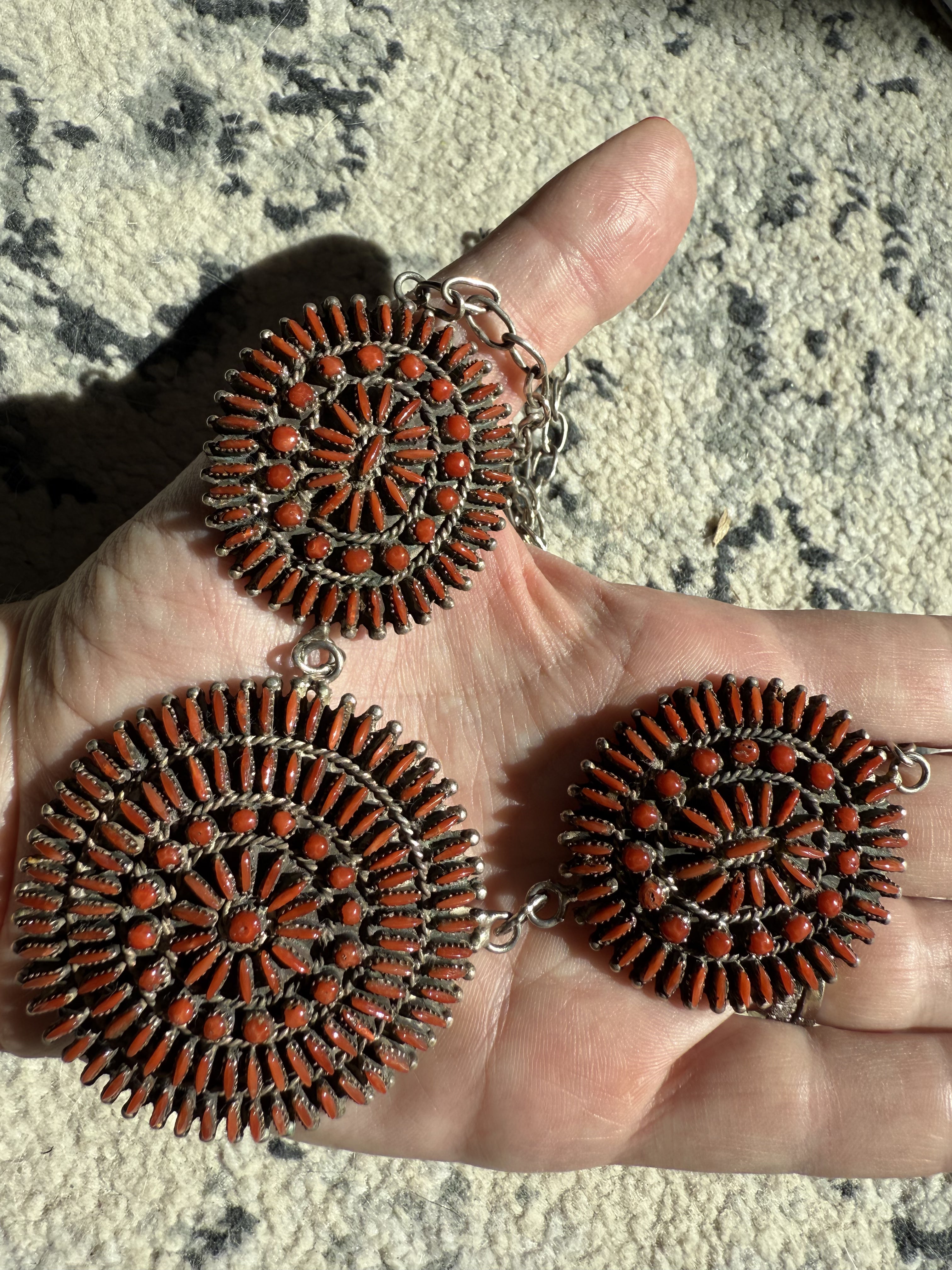 Coral Petite Point Necklace